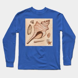 Gulf of Mexico Seashells Long Sleeve T-Shirt